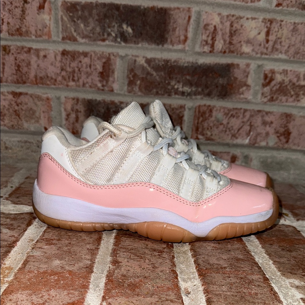 Kids Jordan 11 low legend Pink and White Sneakers size 5.5y